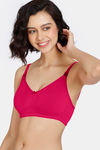 Zivame Maternity Double Layered Non Wired 3/4th Coverage Nursing Bra - Virtual Pink — thumbnail 3